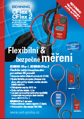 Flexibilní měřicí transformátor pro měření AC proudů s analogovým výstupem nebo s digitálním zobrazením Benning CFlex