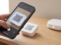 Sp&aacute;rovanie inteligentn&eacute;ho zariadenia naskenovan&iacute;m QR k&oacute;du mobiln&yacute;m telef&oacute;nom